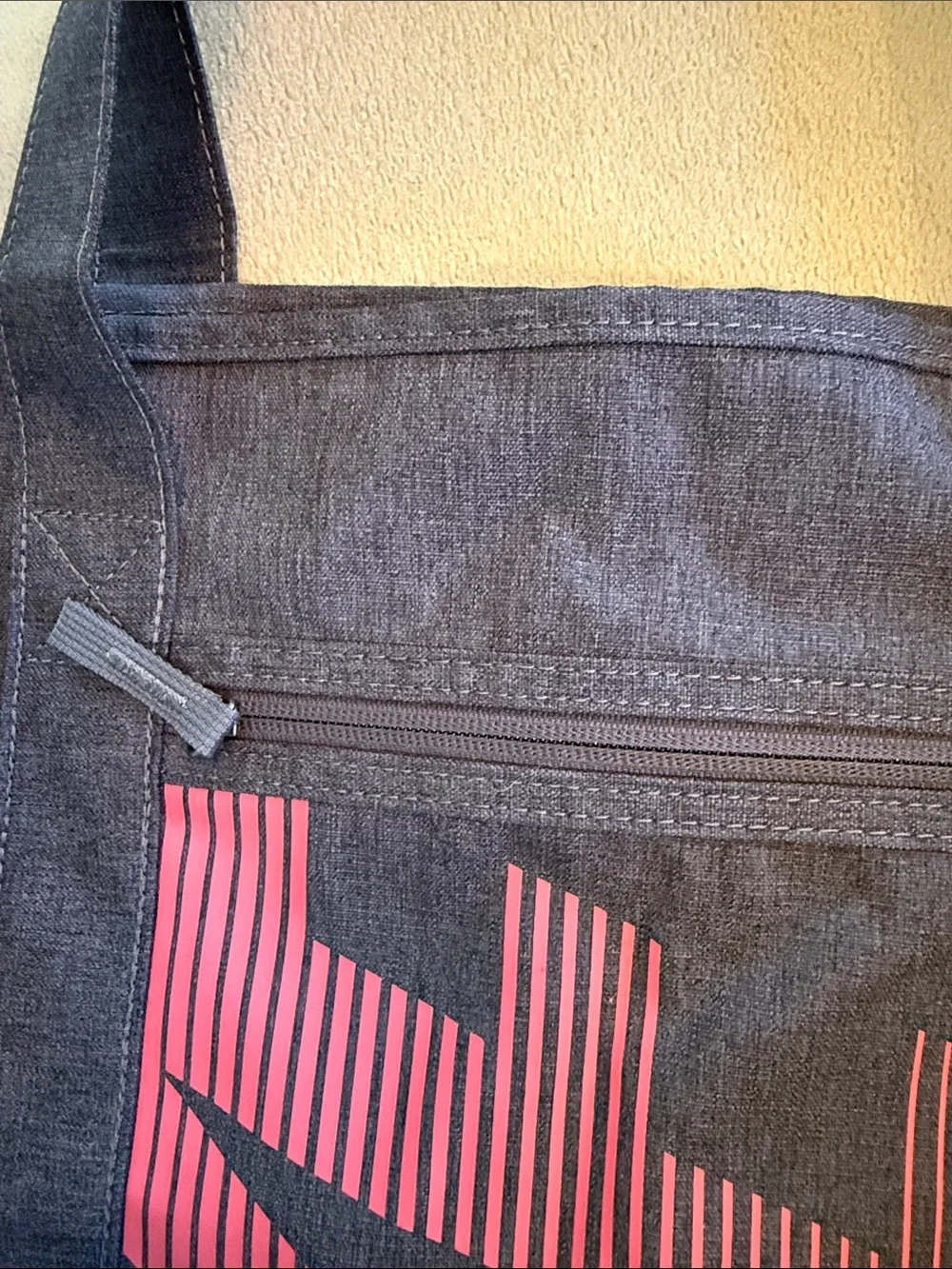 Nike Navy Gym|Tote Bag with Pink Graphic Stripe